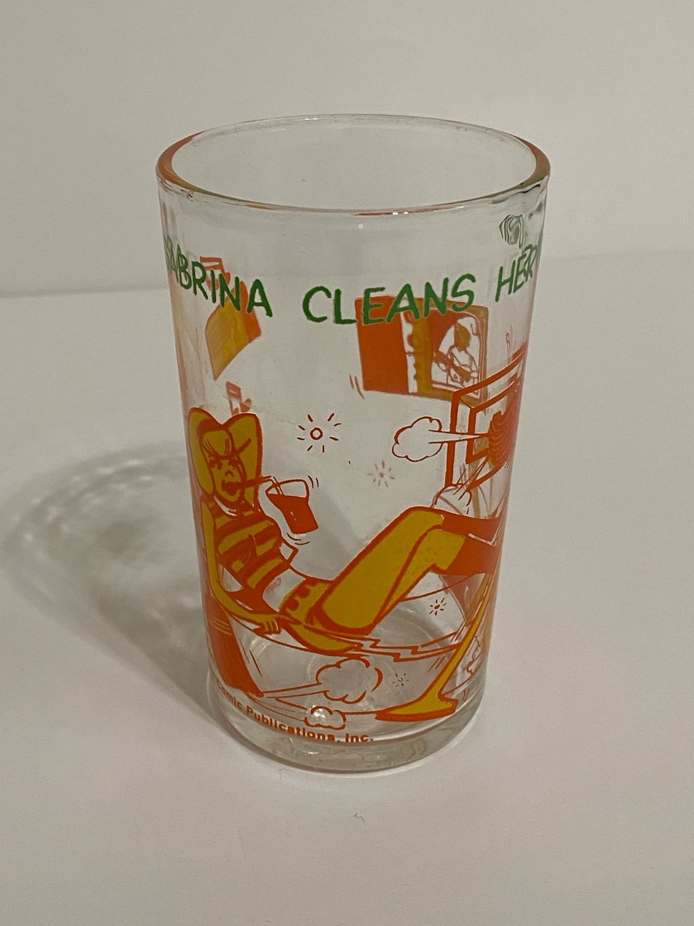 1971 Sabrina Cleans Her Room (Archie Comics) Juice Glass.